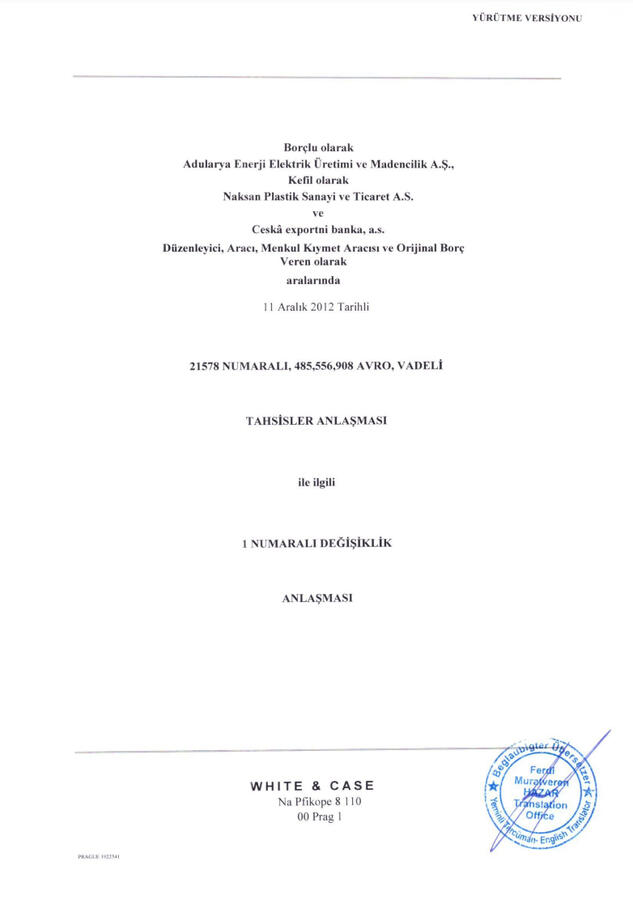 Czech Export Bank Adularya Naksan 1